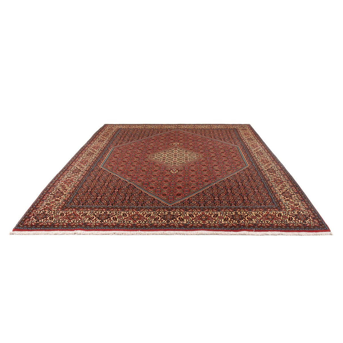 Alfombra persa - Bidjar - 314 x 255 cm - rojo oscuro