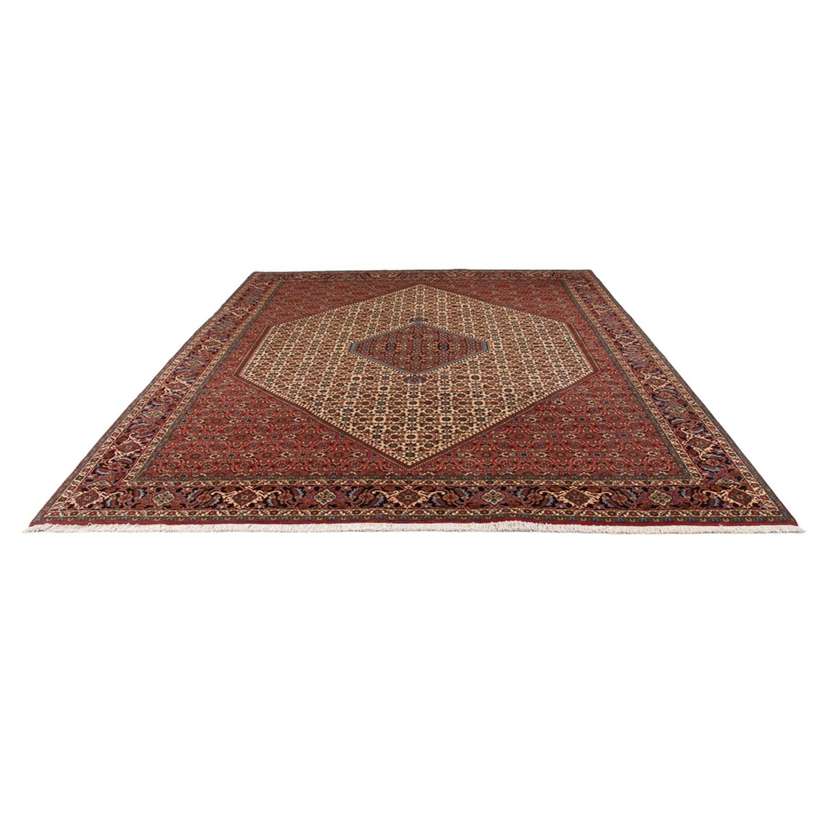 Alfombra persa - Bidjar - 336 x 251 cm - rojo oscuro