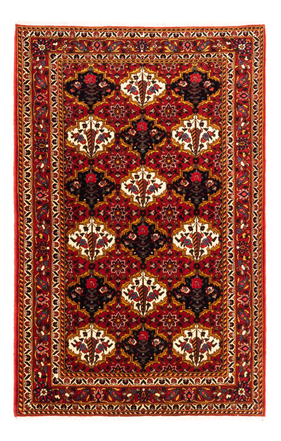 Alfombra persa - Nómada - 159 x 110 cm - rojo burdeos