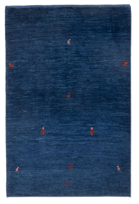 Alfombra Gabbeh - Persa - 162 x 100 cm - azul oscuro