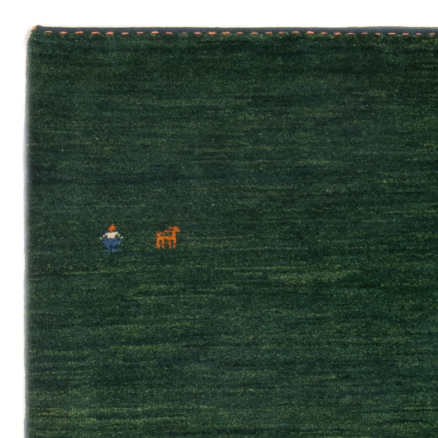 Alfombra Gabbeh - Persa - 151 x 104 cm - verde oscuro