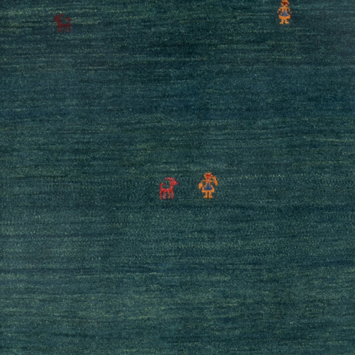 Alfombra Gabbeh - Persa - 160 x 104 cm - azul petróleo