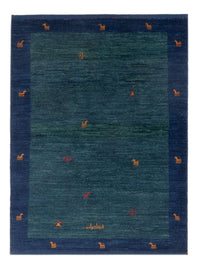 Alfombra Gabbeh - Persa - 139 x 100 cm - azul petróleo