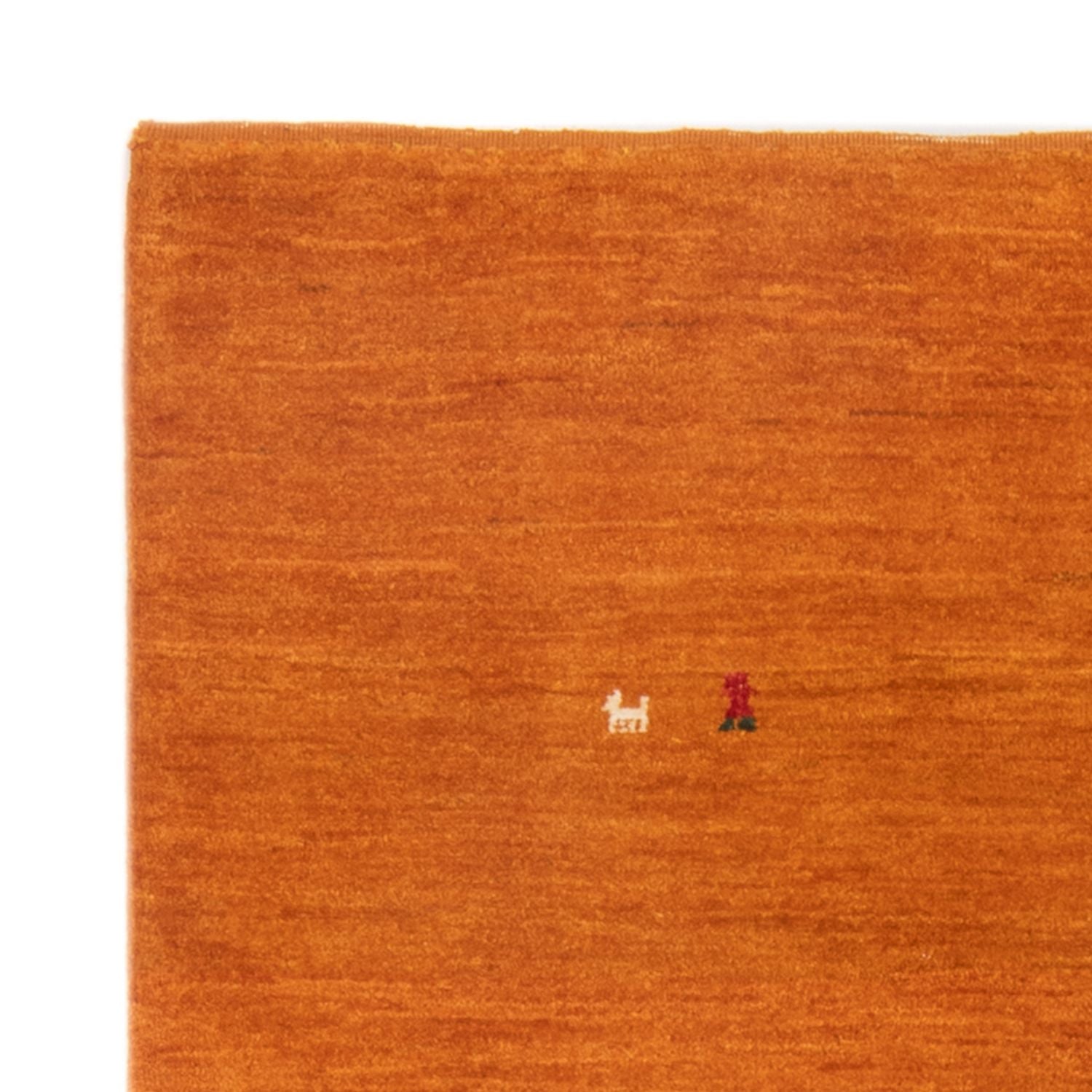 Alfombra Gabbeh - Persa - 128 x 100 cm - naranja