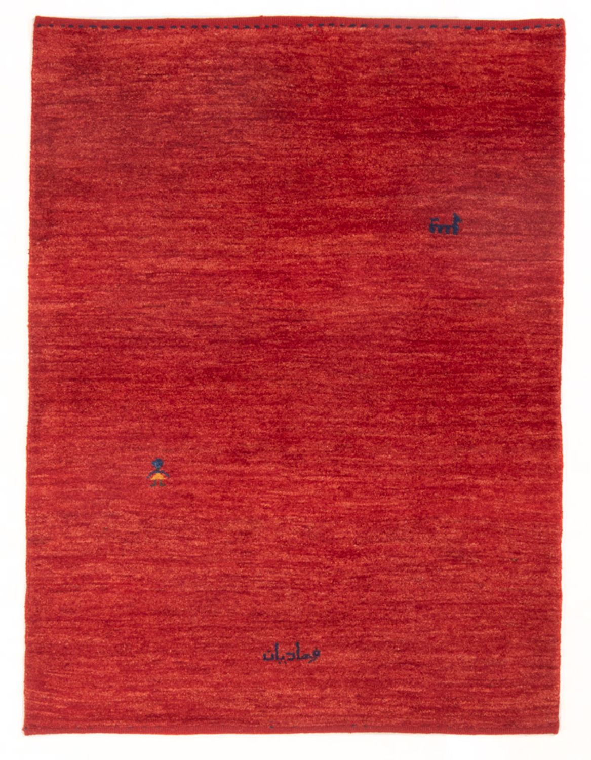 Alfombra Gabbeh - Persa - 145 x 100 cm - rojo