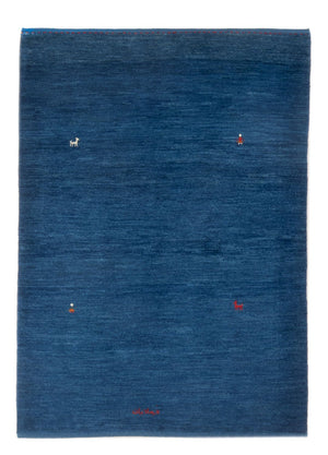 Alfombra Gabbeh - Persa - 160 x 107 cm - azul oscuro