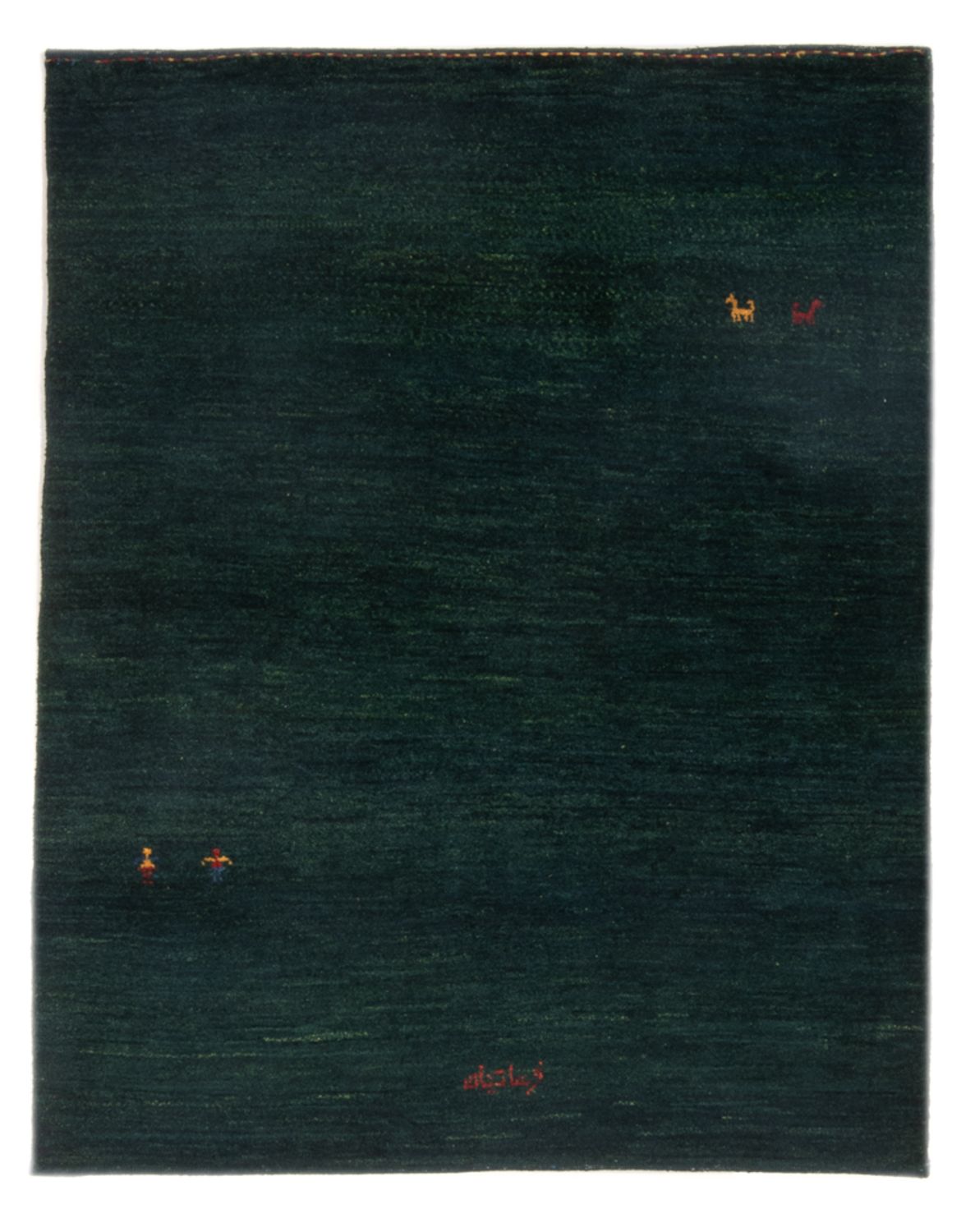 Alfombra Gabbeh - Persa - 148 x 104 cm - verde oscuro