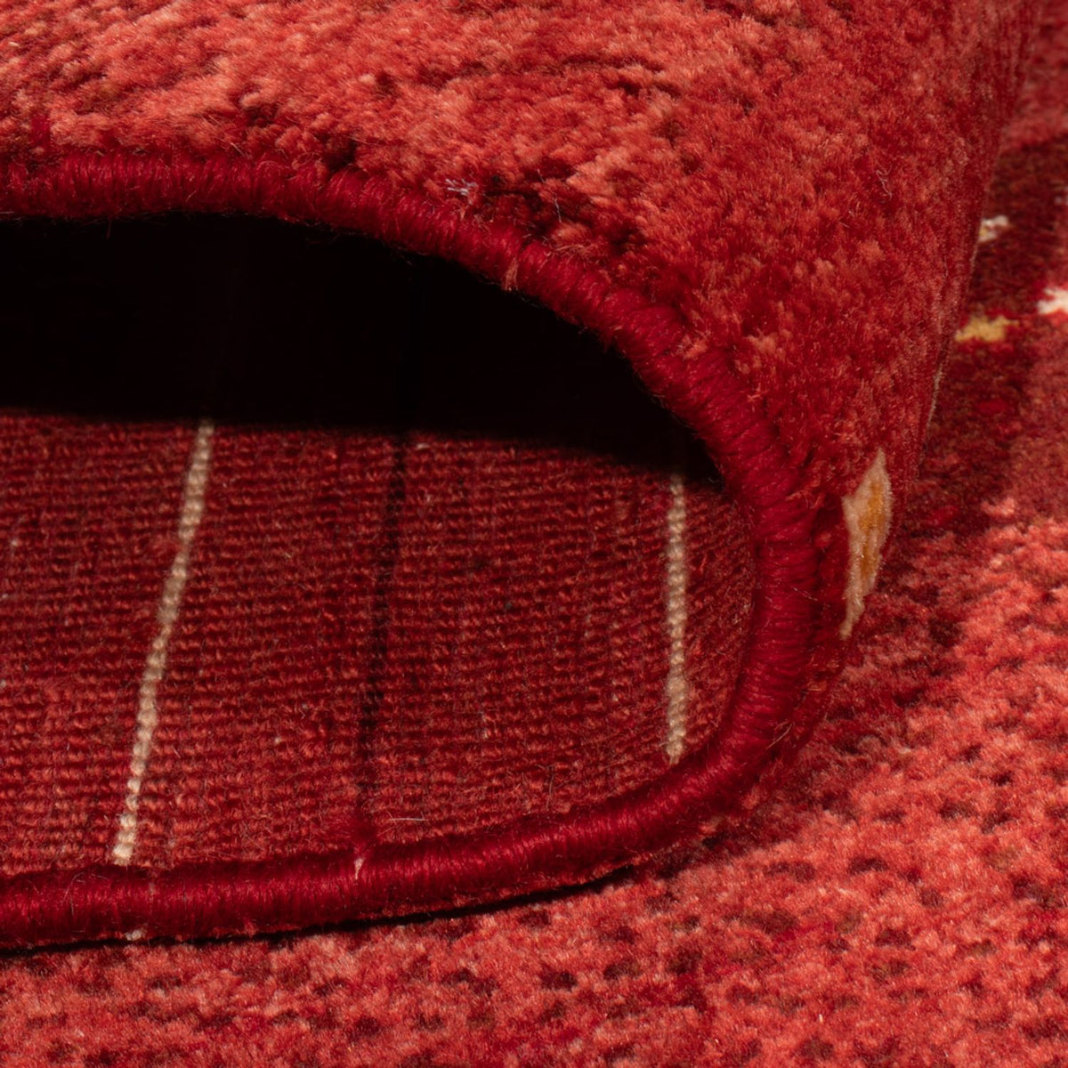 Alfombra Gabbeh - Persa - 140 x 102 cm - rojo oscuro