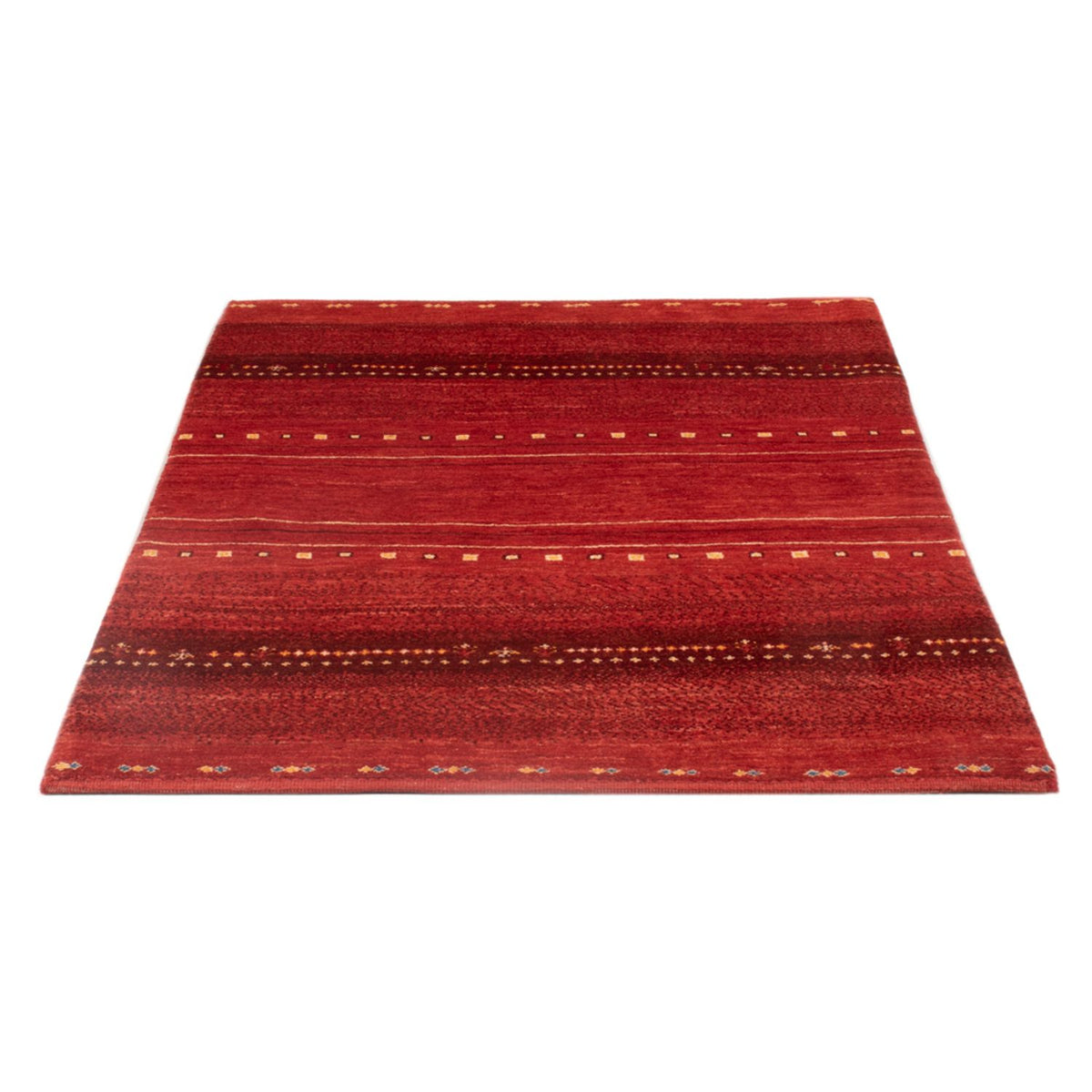 Alfombra Gabbeh - Persa - 140 x 102 cm - rojo oscuro