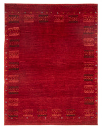 Alfombra Gabbeh - Persa - 144 x 104 cm - rojo oscuro
