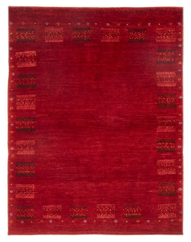 Alfombra Gabbeh - Persa - 144 x 104 cm - rojo oscuro