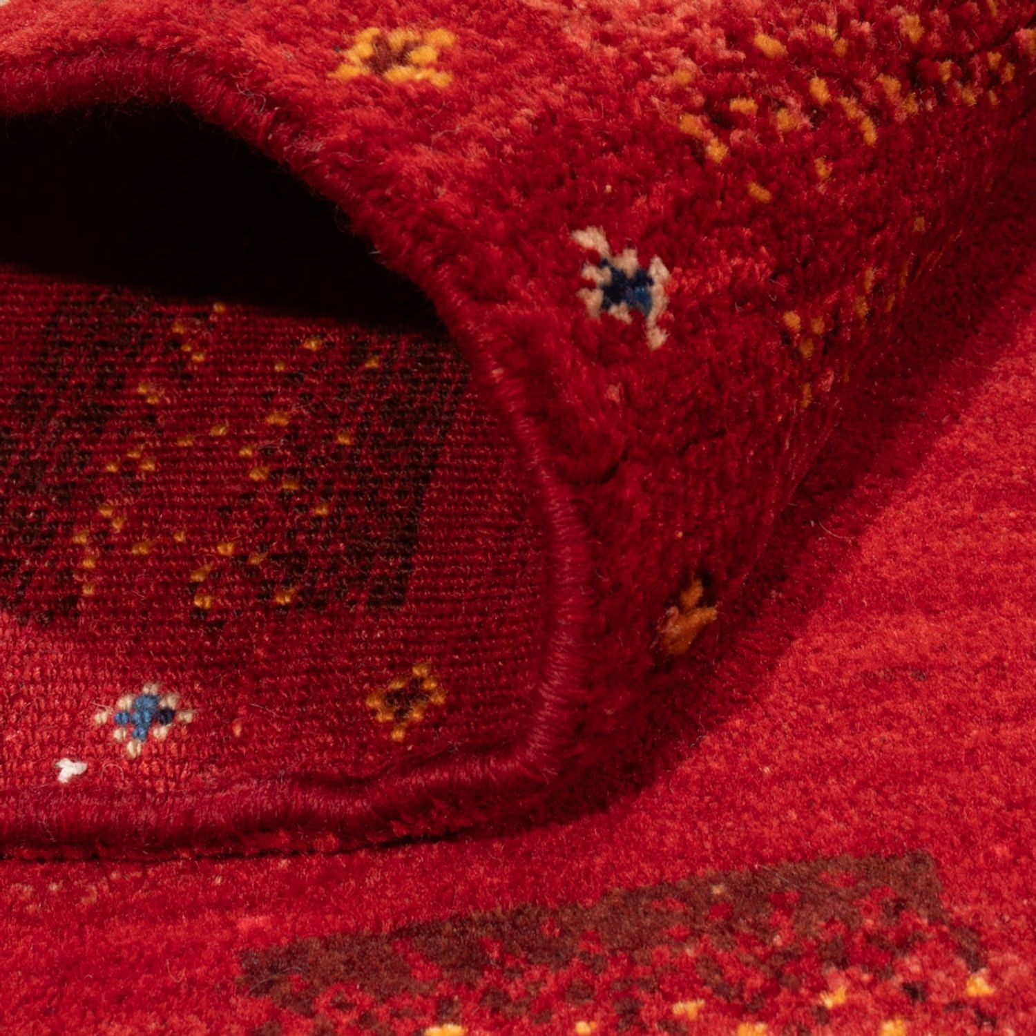 Alfombra Gabbeh - Persa - 144 x 104 cm - rojo oscuro