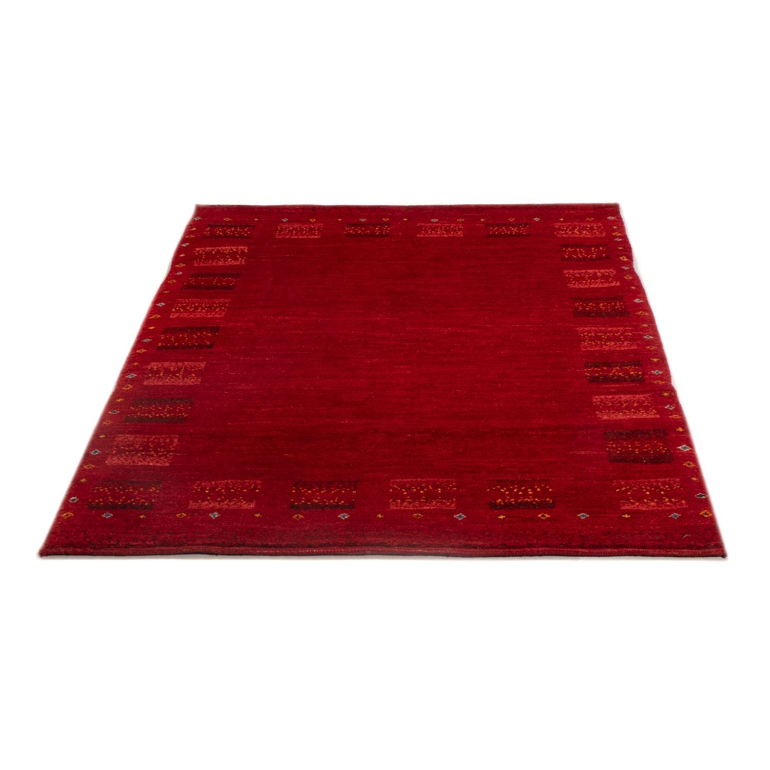 Alfombra Gabbeh - Persa - 144 x 104 cm - rojo oscuro