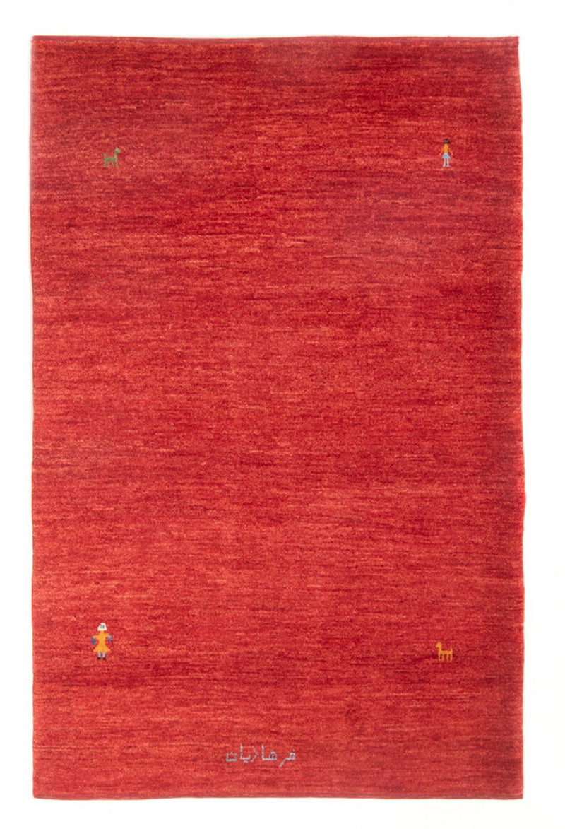 Alfombra Gabbeh - Persa - 196 x 128 cm - rojo