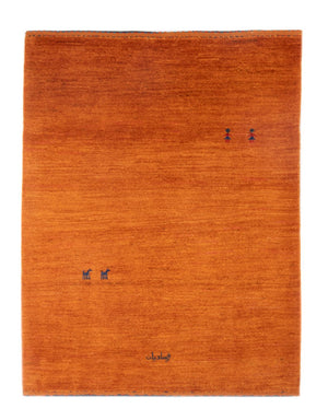 Alfombra Gabbeh - Persa - 147 x 104 cm - naranja