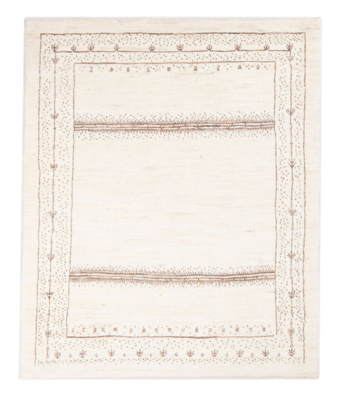 Alfombra Gabbeh - Persa - 142 x 100 cm - blanco