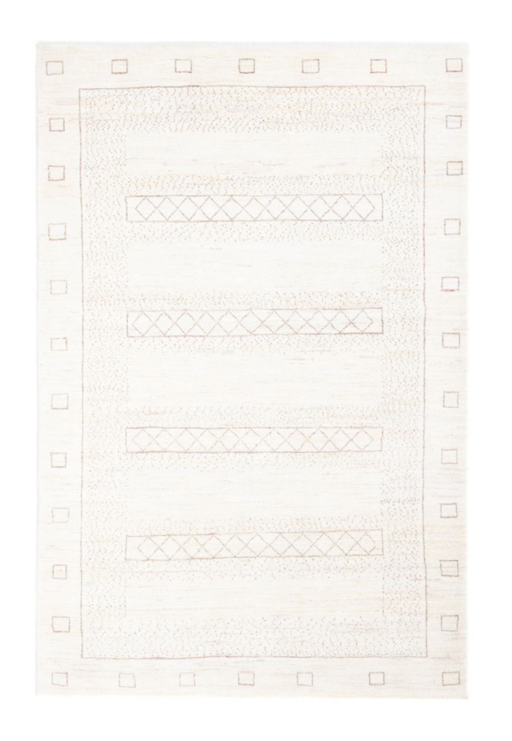 Alfombra Gabbeh - Persa - 180 x 120 cm - blanco