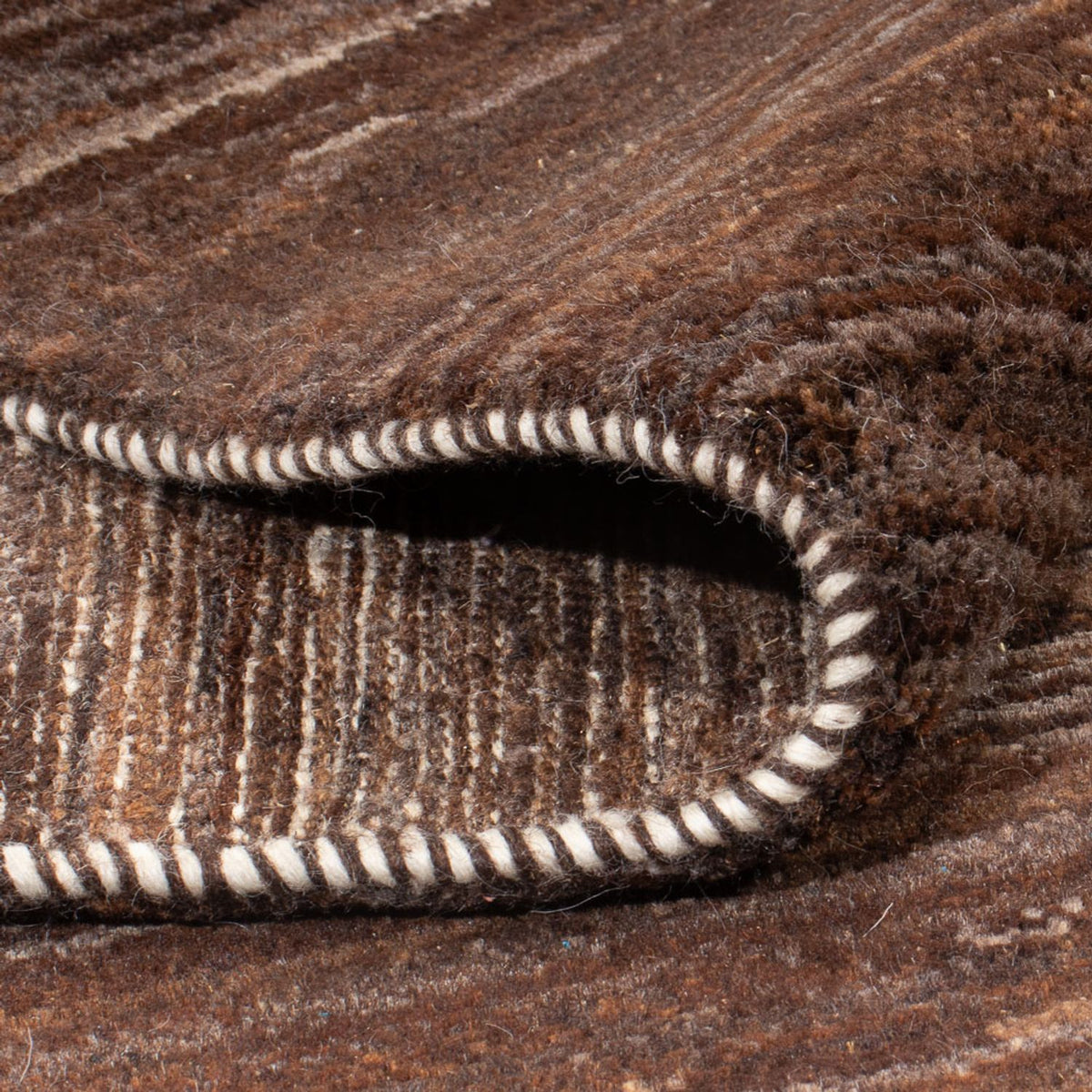 Alfombra Gabbeh - Persa - 192 x 158 cm - marrón oscuro