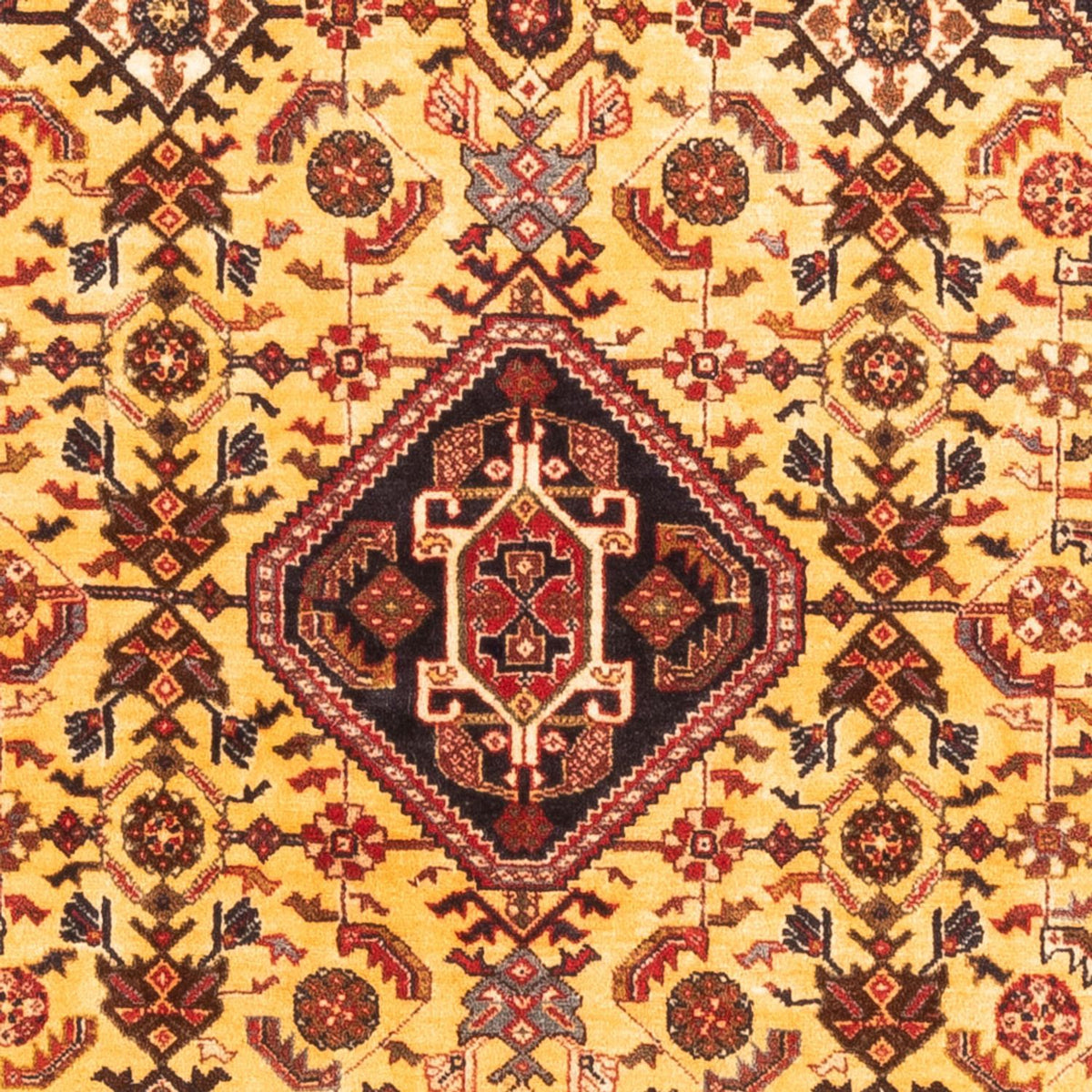 Alfombra persa - Nómada - 150 x 110 cm - amarillo