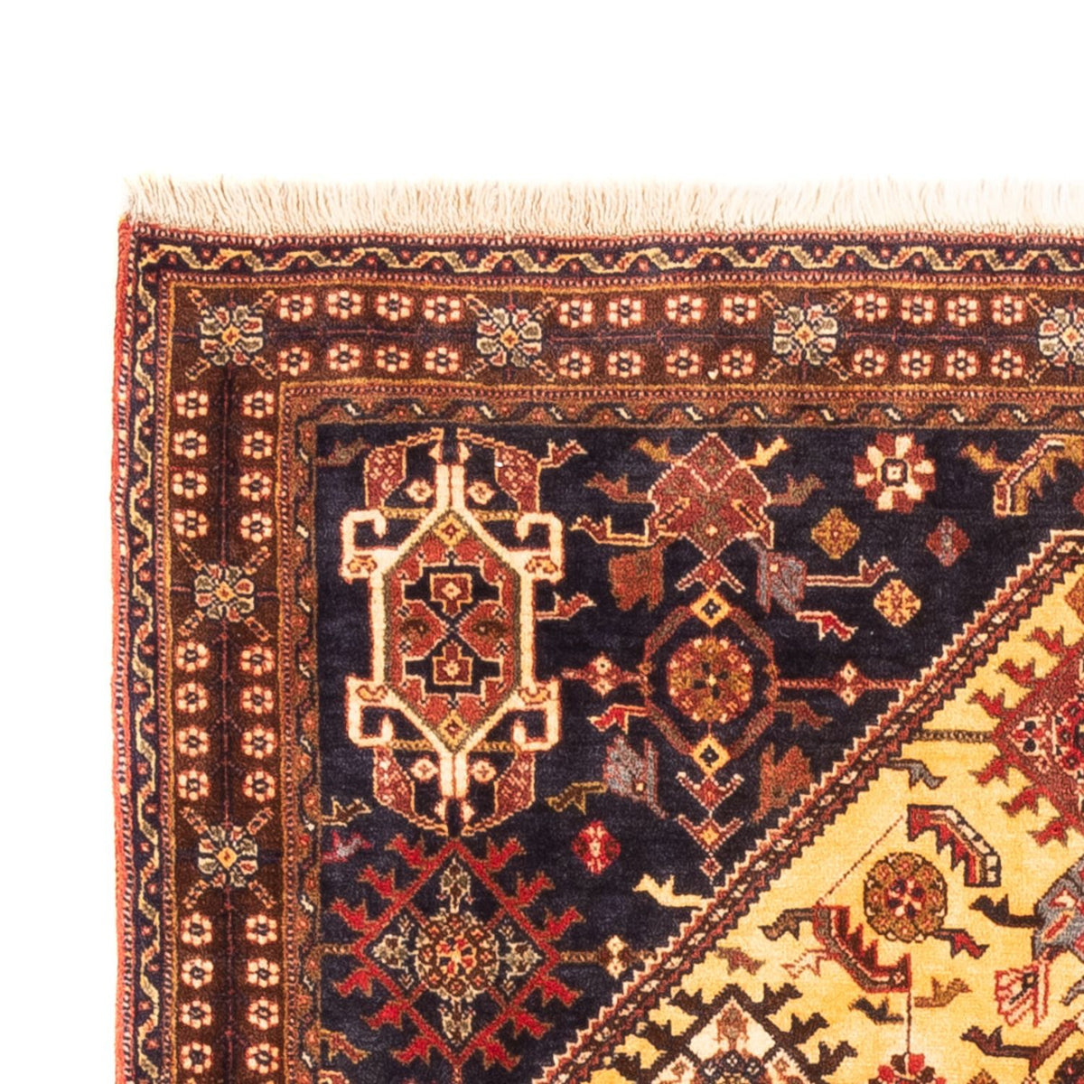 Alfombra persa - Nómada - 150 x 110 cm - amarillo