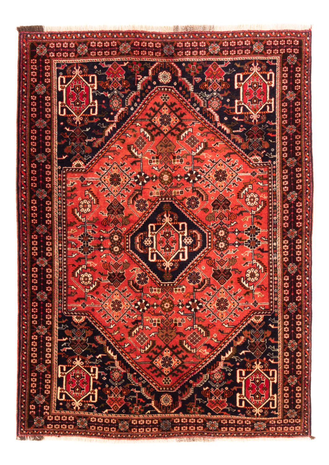 Alfombra persa - Nómada - 150 x 115 cm - rojo