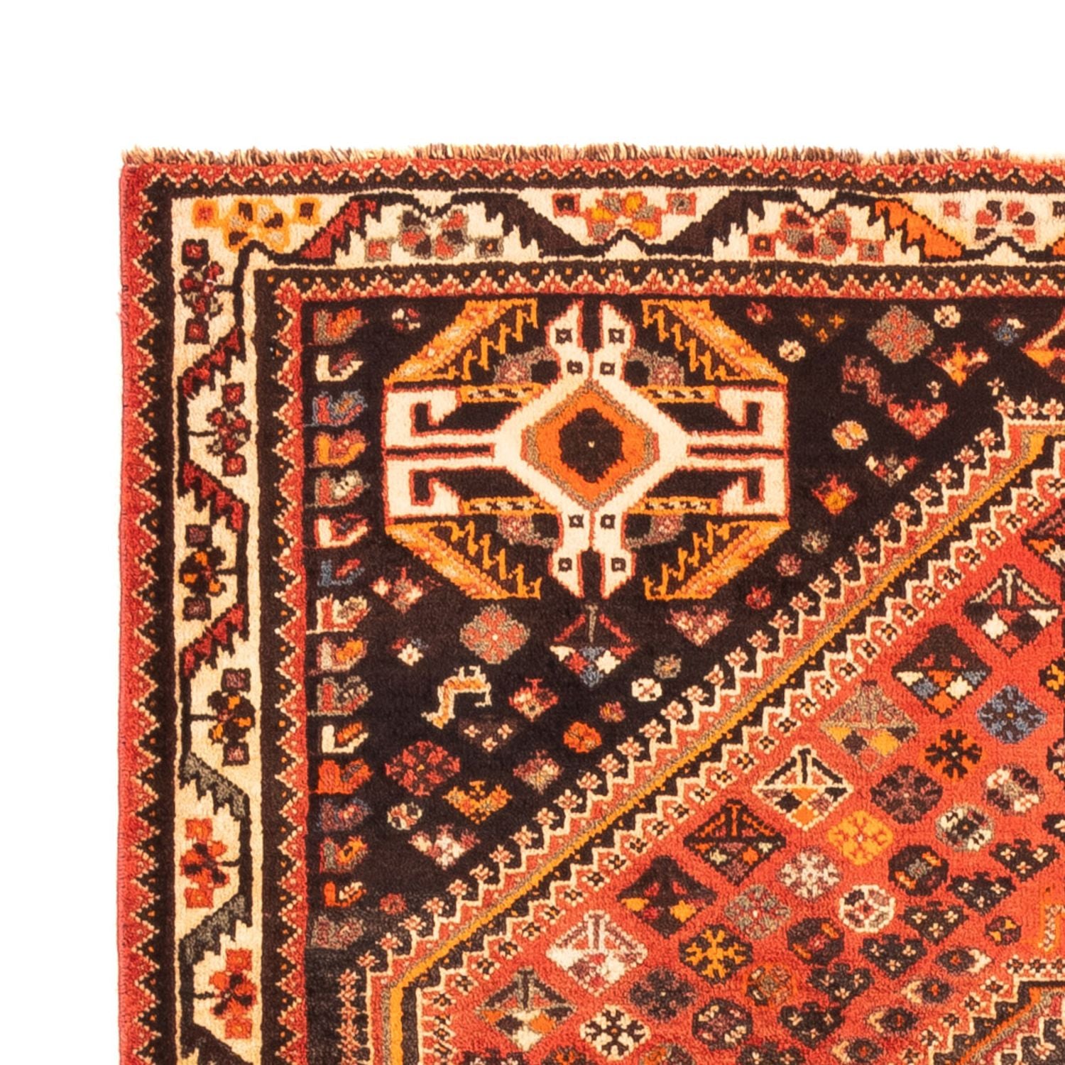 Alfombra persa - Nómada - 154 x 117 cm - rojo claro