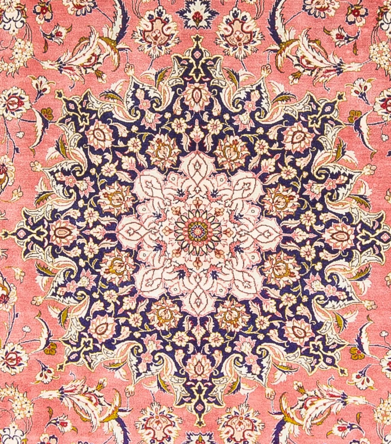 Alfombra de seda - Ghom Seda - Prima cuadrado  - 247 x 247 cm - rojo claro