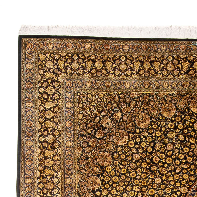 Alfombra de seda - Ghom Seda - Prima - 353 x 242 cm - negro