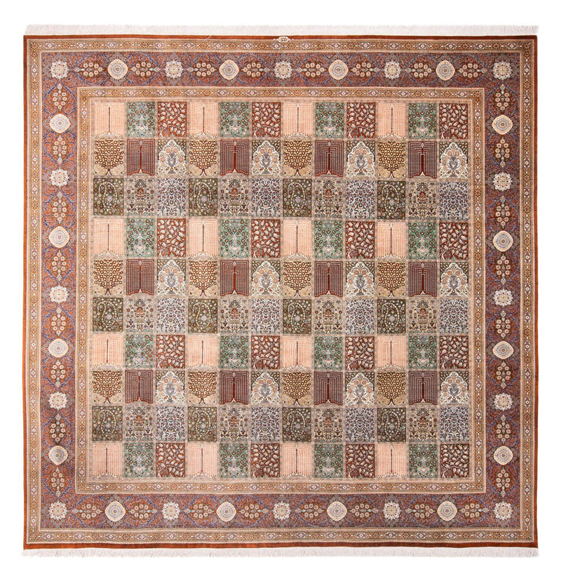 Alfombra de seda - Ghom Seda - Prima cuadrado  - 302 x 297 cm - multicolor
