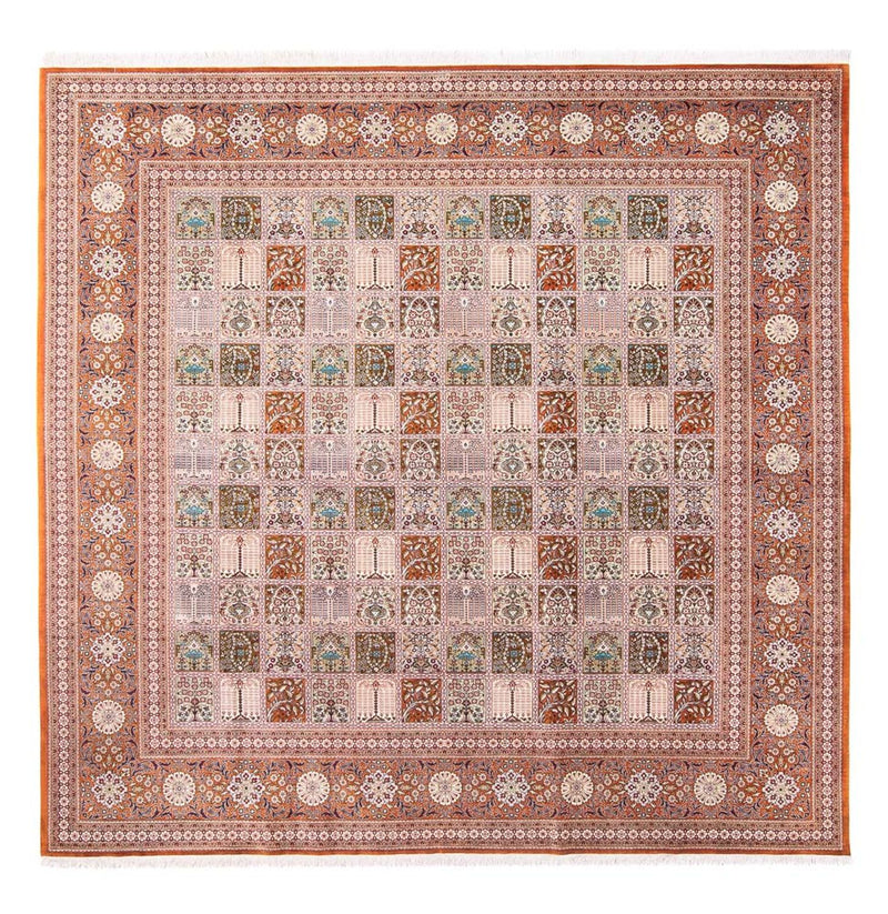 Alfombra de seda - Ghom Seda - Prima cuadrado  - 250 x 250 cm - multicolor