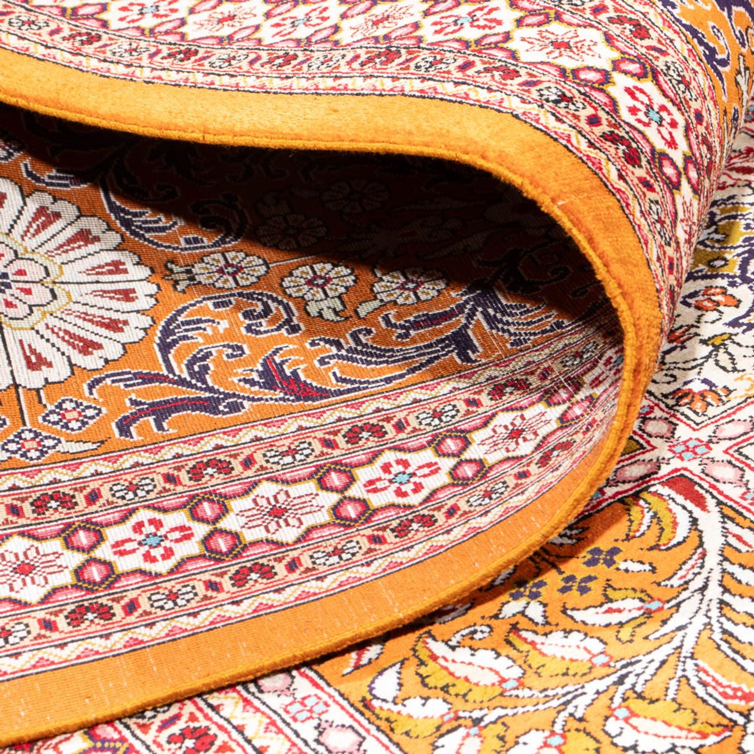 Alfombra de seda - Ghom Seda - Prima cuadrado  - 250 x 250 cm - multicolor