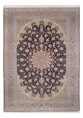 Alfombra Persa - Isfahan - Prima - 355 x 248 cm - azul oscuro