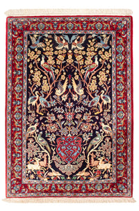 Alfombra Persa - Isfahan - Prima - 106 x 72 cm - azul oscuro