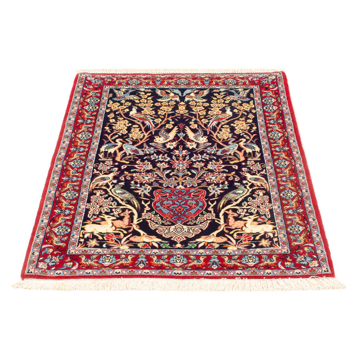 Alfombra Persa - Isfahan - Prima - 106 x 72 cm - azul oscuro