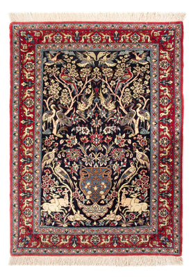Alfombra Persa - Isfahan - Prima - 98 x 70 cm - azul oscuro