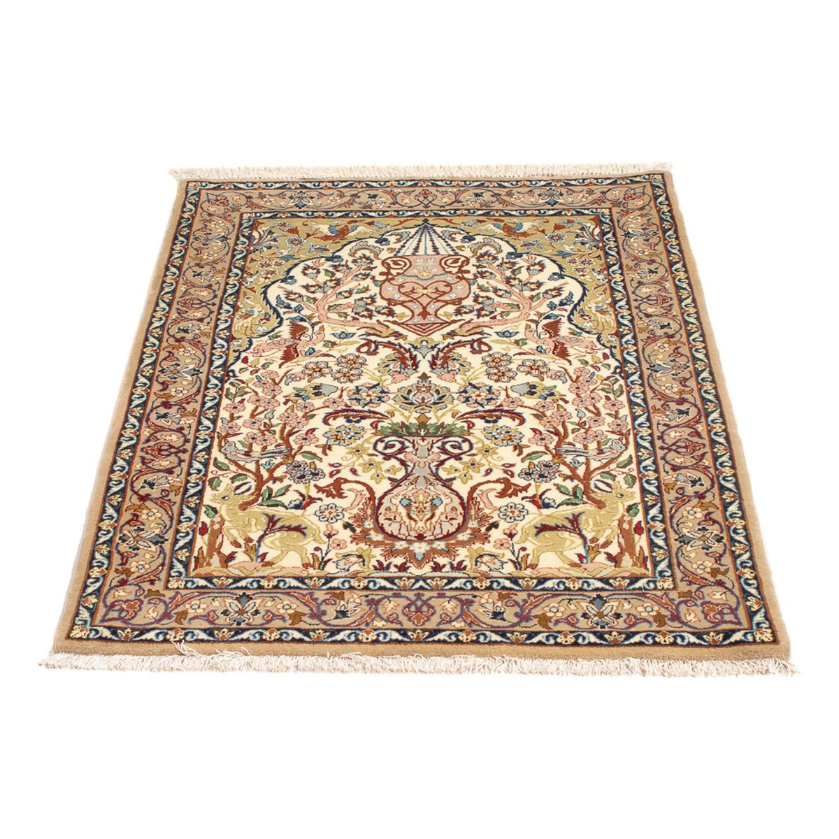 Alfombra Persa - Isfahan - Prima - 110 x 74 cm - crema