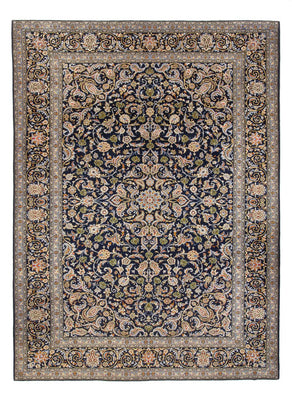 Alfombra persa - Keshan - 417 x 293 cm - azul oscuro