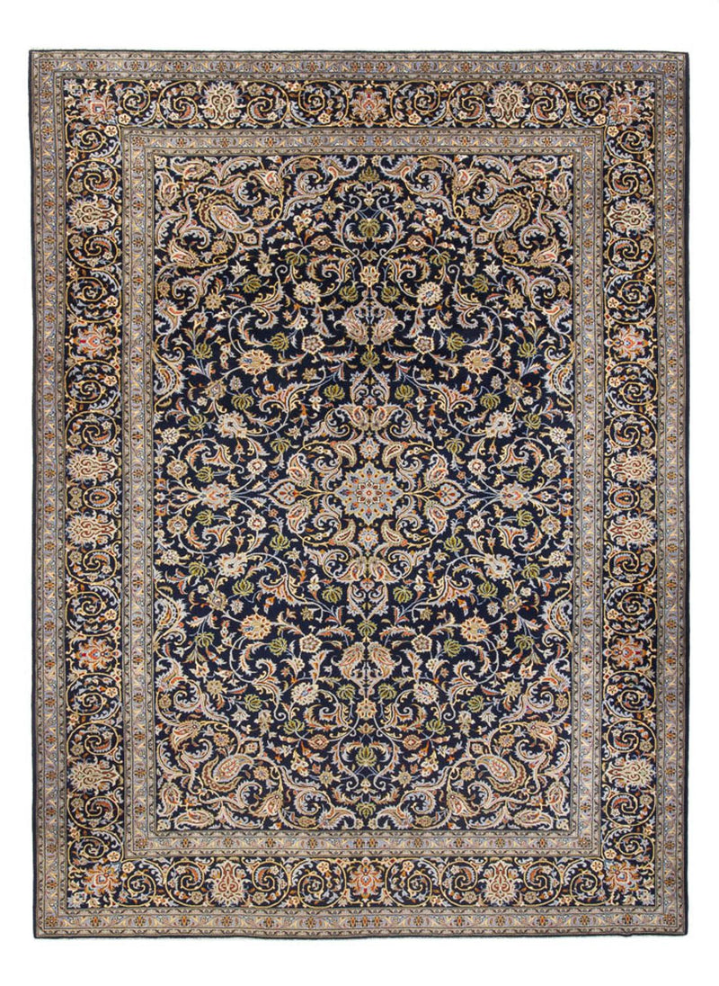 Alfombra persa - Keshan - 417 x 293 cm - azul oscuro