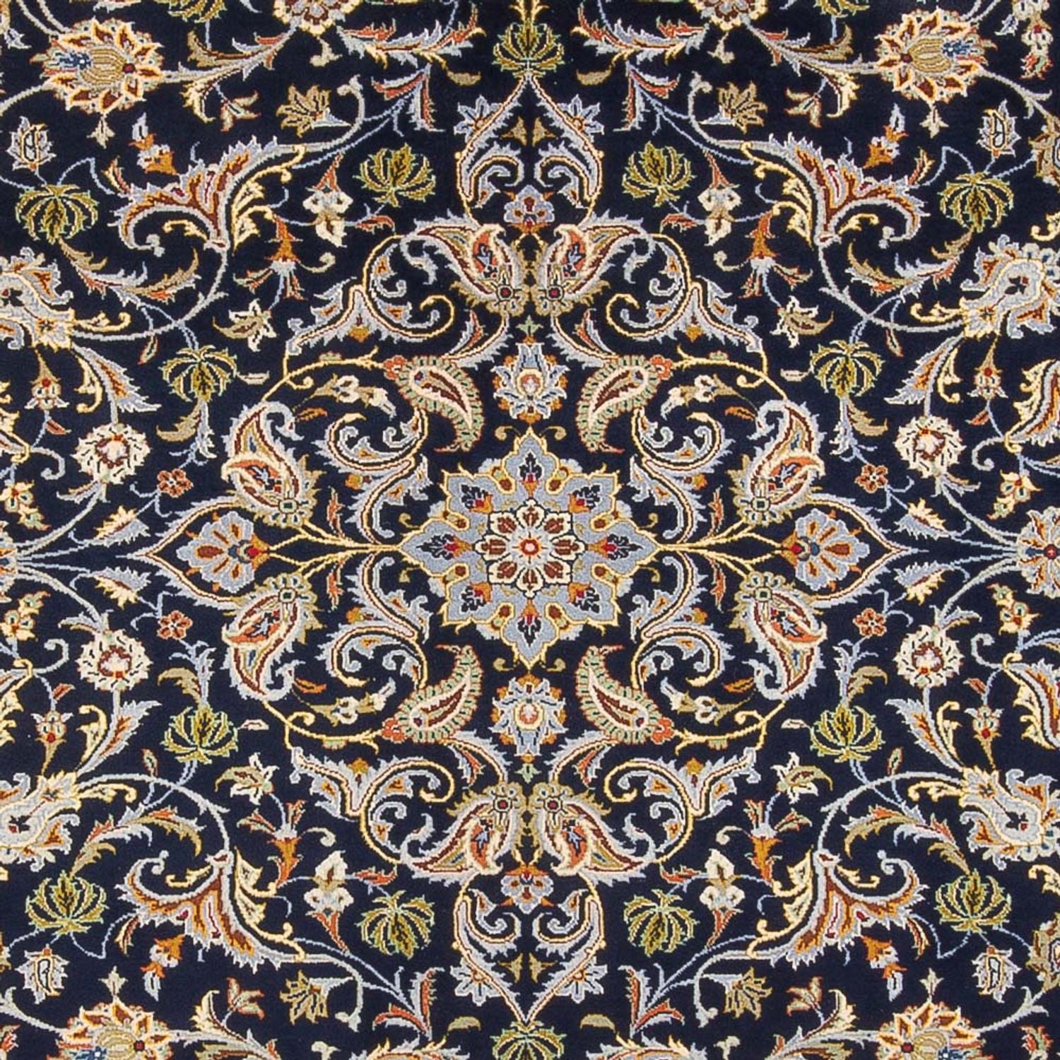 Alfombra persa - Keshan - 417 x 293 cm - azul oscuro