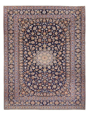 Alfombra persa - Keshan - 395 x 292 cm - azul oscuro