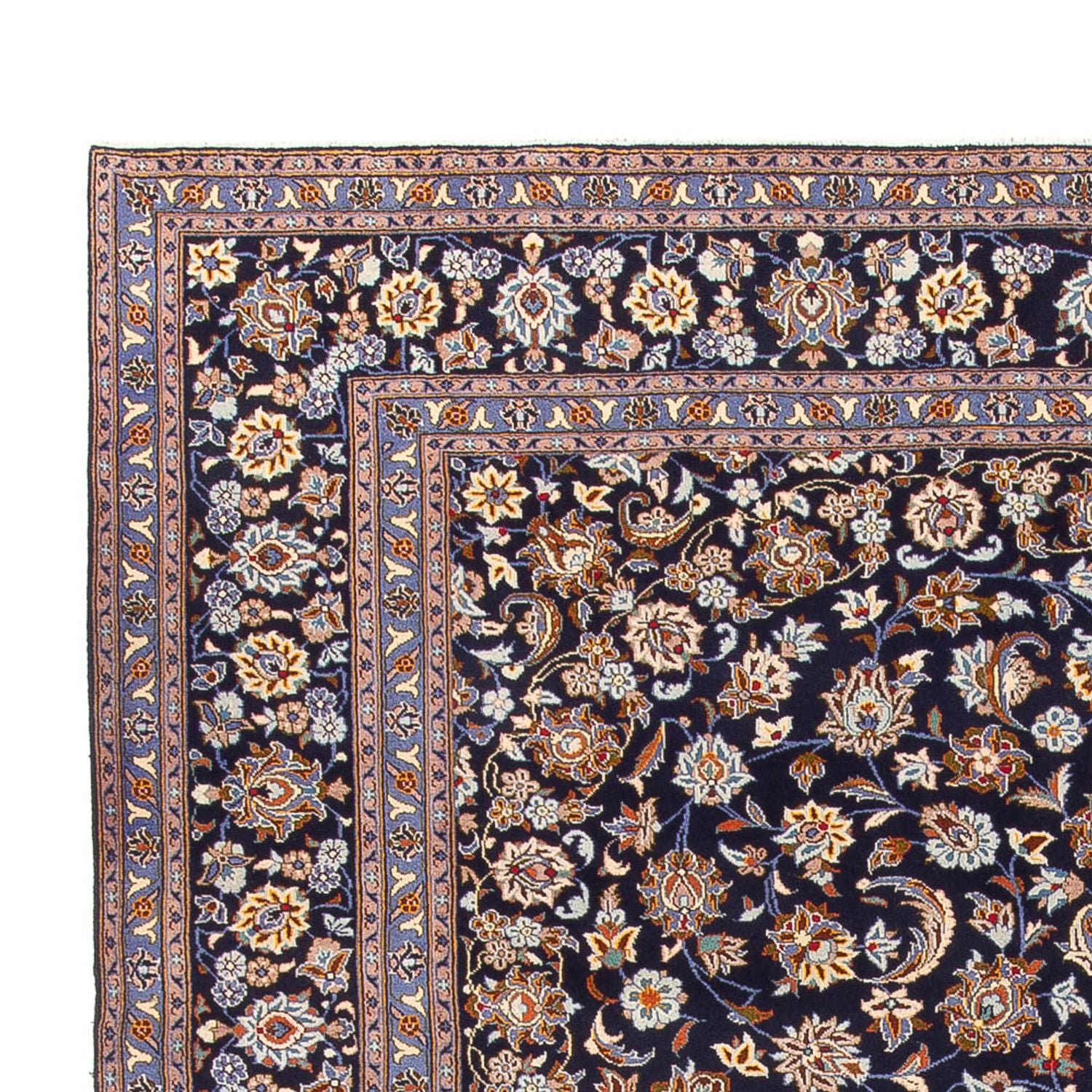 Alfombra persa - Keshan - 395 x 292 cm - azul oscuro