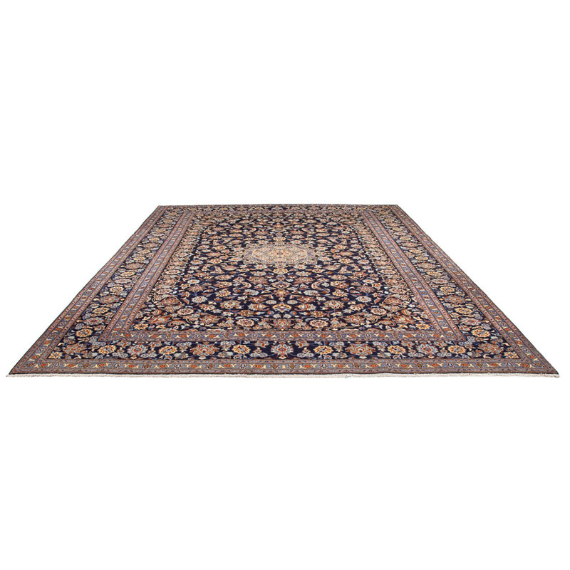 Alfombra persa - Keshan - 395 x 292 cm - azul oscuro