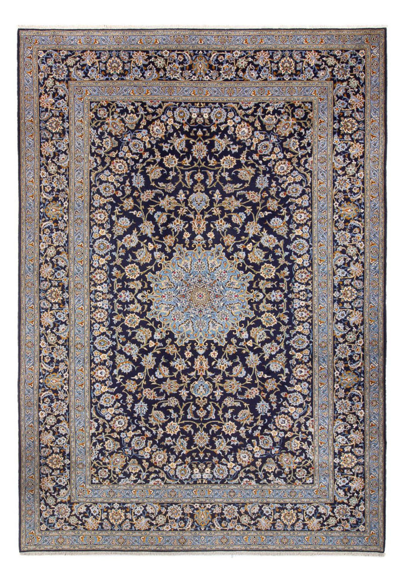Alfombra persa - Keshan - 390 x 266 cm - azul oscuro
