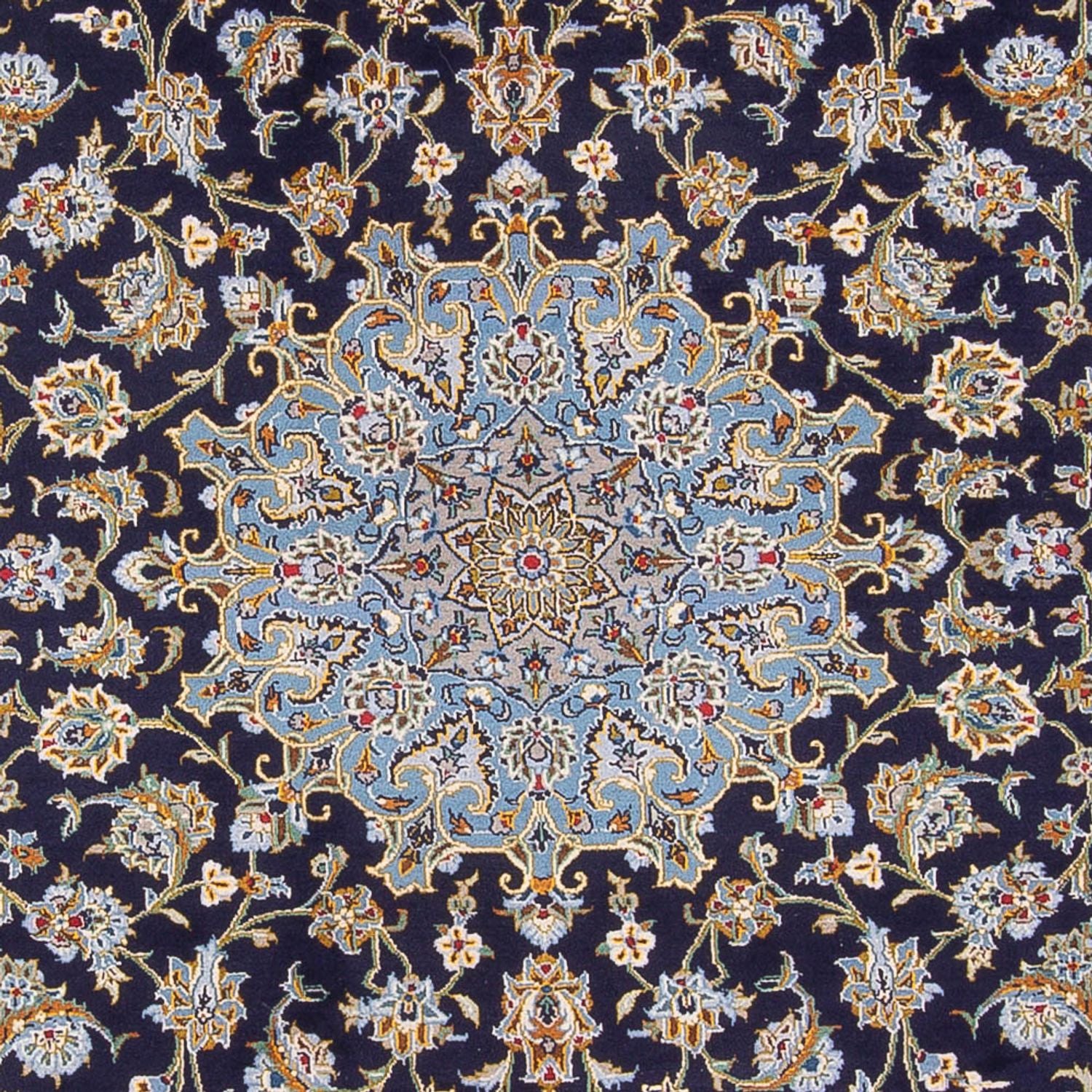 Alfombra persa - Keshan - 390 x 266 cm - azul oscuro