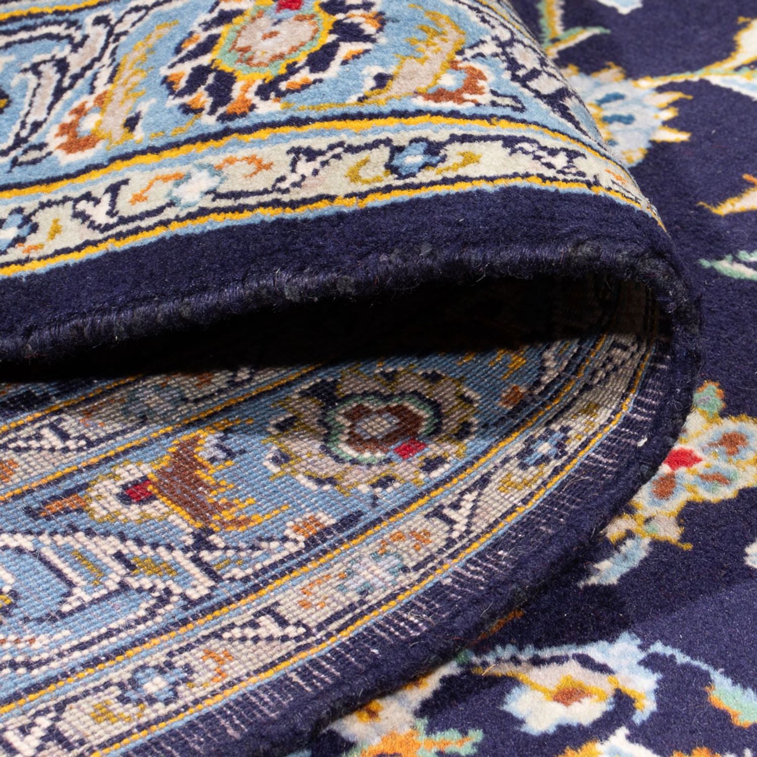 Alfombra persa - Keshan - 390 x 266 cm - azul oscuro