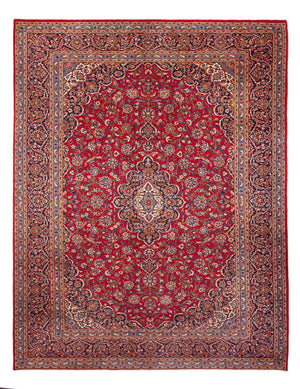 Alfombra persa - Keshan - 394 x 295 cm - rojo