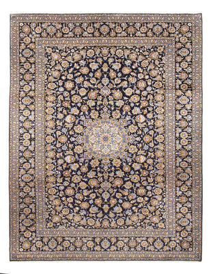 Alfombra persa - Keshan - 390 x 295 cm - azul oscuro