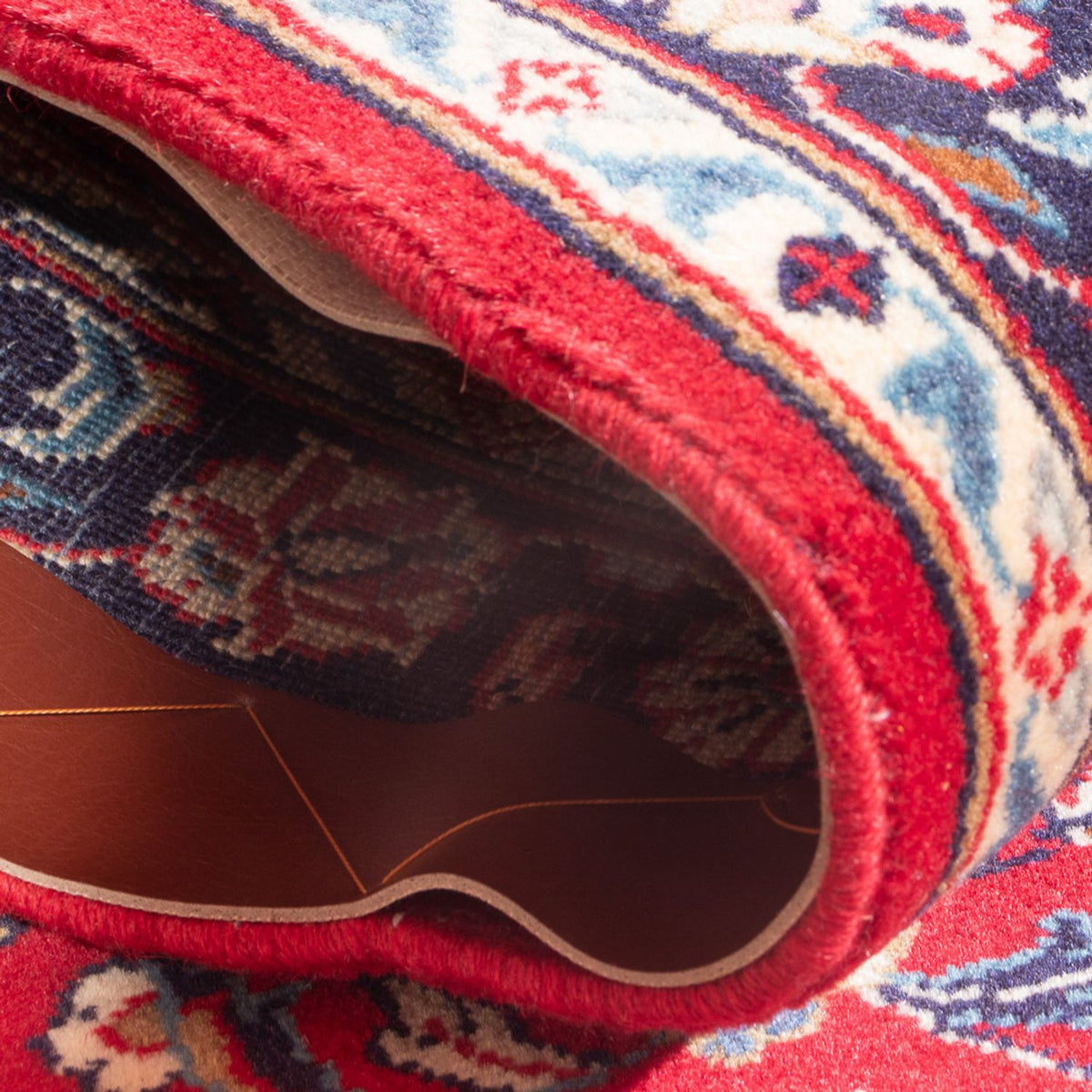 Alfombra persa - Keshan - 140 x 74 cm - rojo