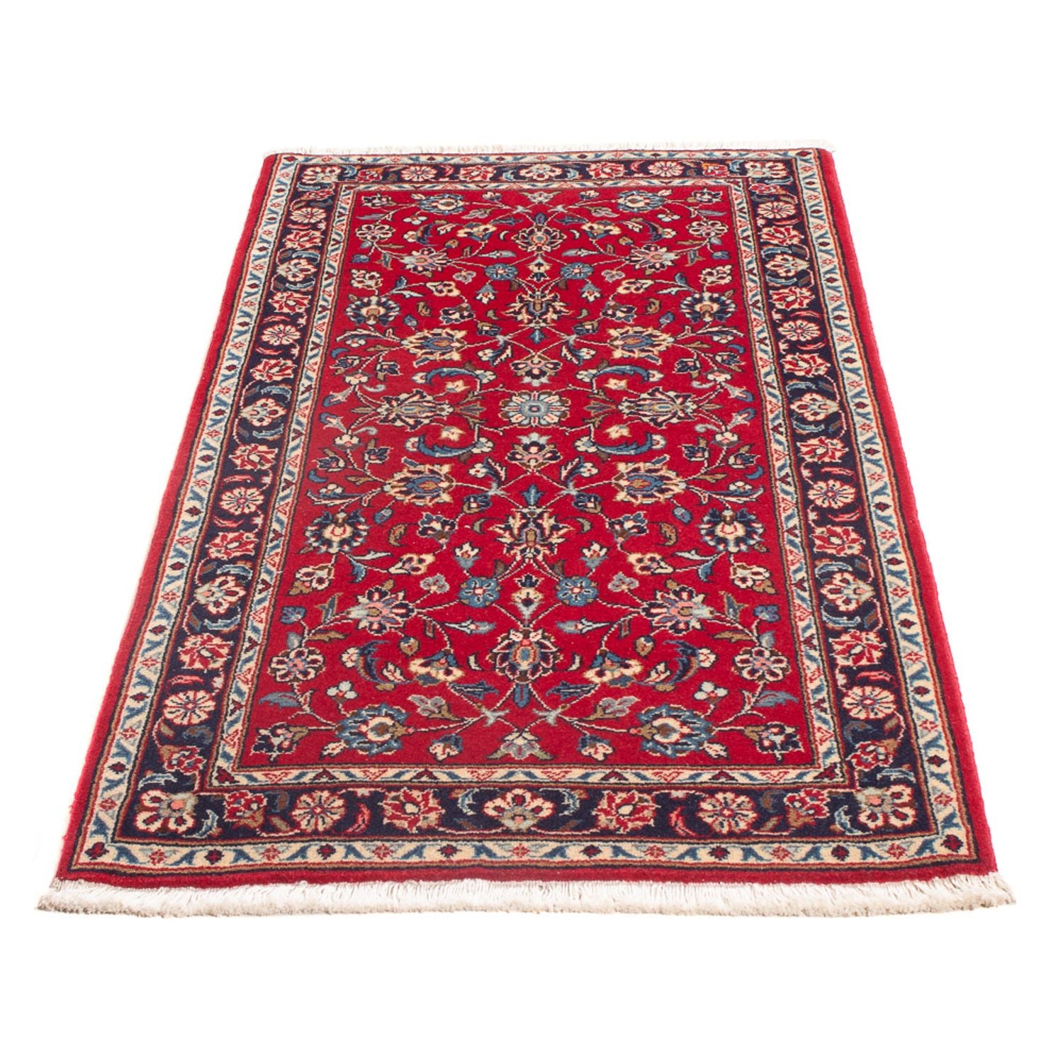 Alfombra persa - Keshan - 140 x 74 cm - rojo