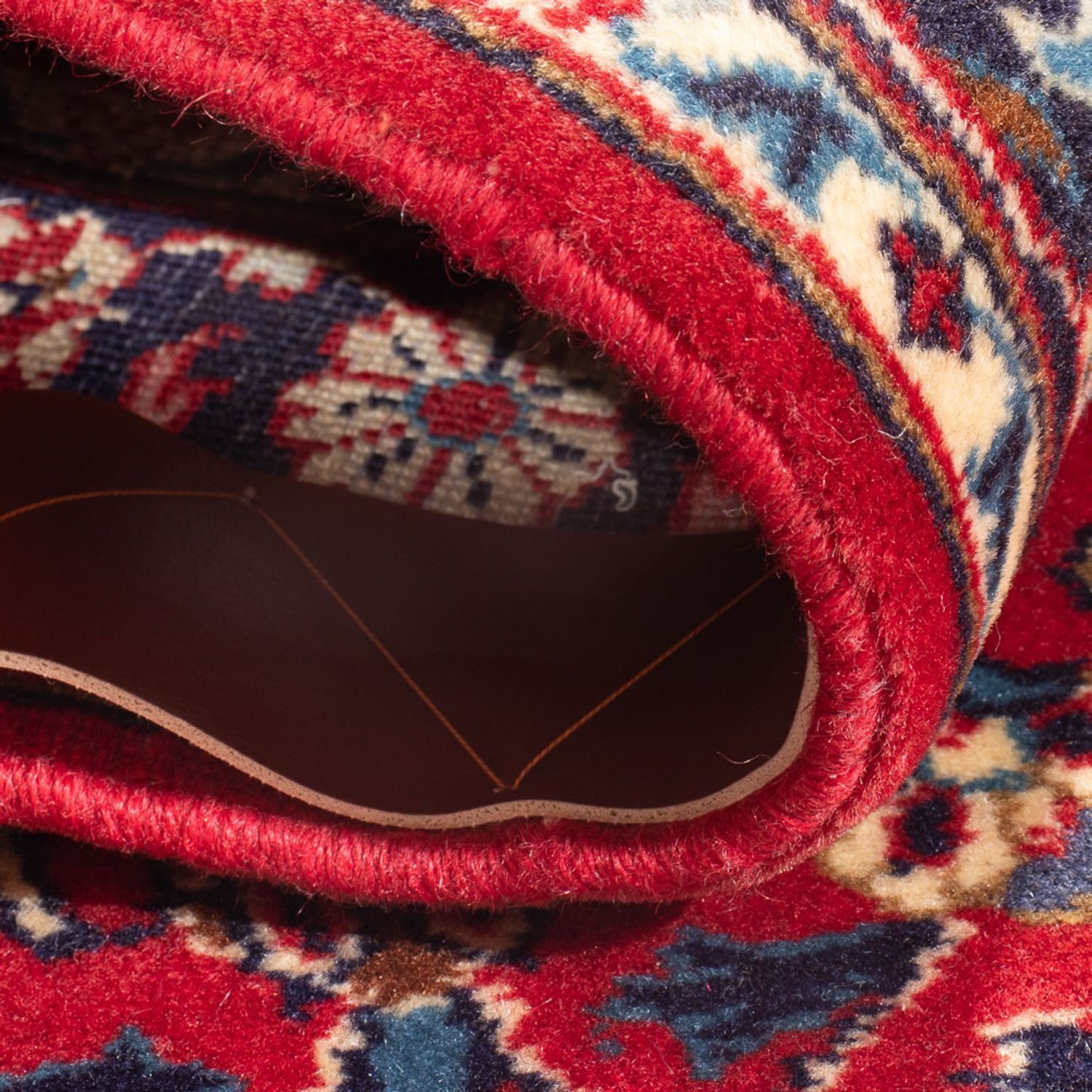 Alfombra persa - Keshan - 123 x 68 cm - rojo